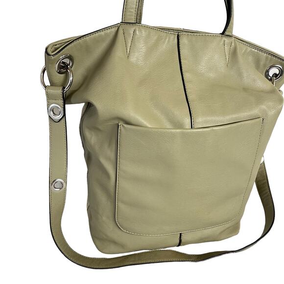 Simply Vera Wang Oakland Leather And Suede Shoulder Crossbody Bag Tote Satchel - Picture 3 of 16